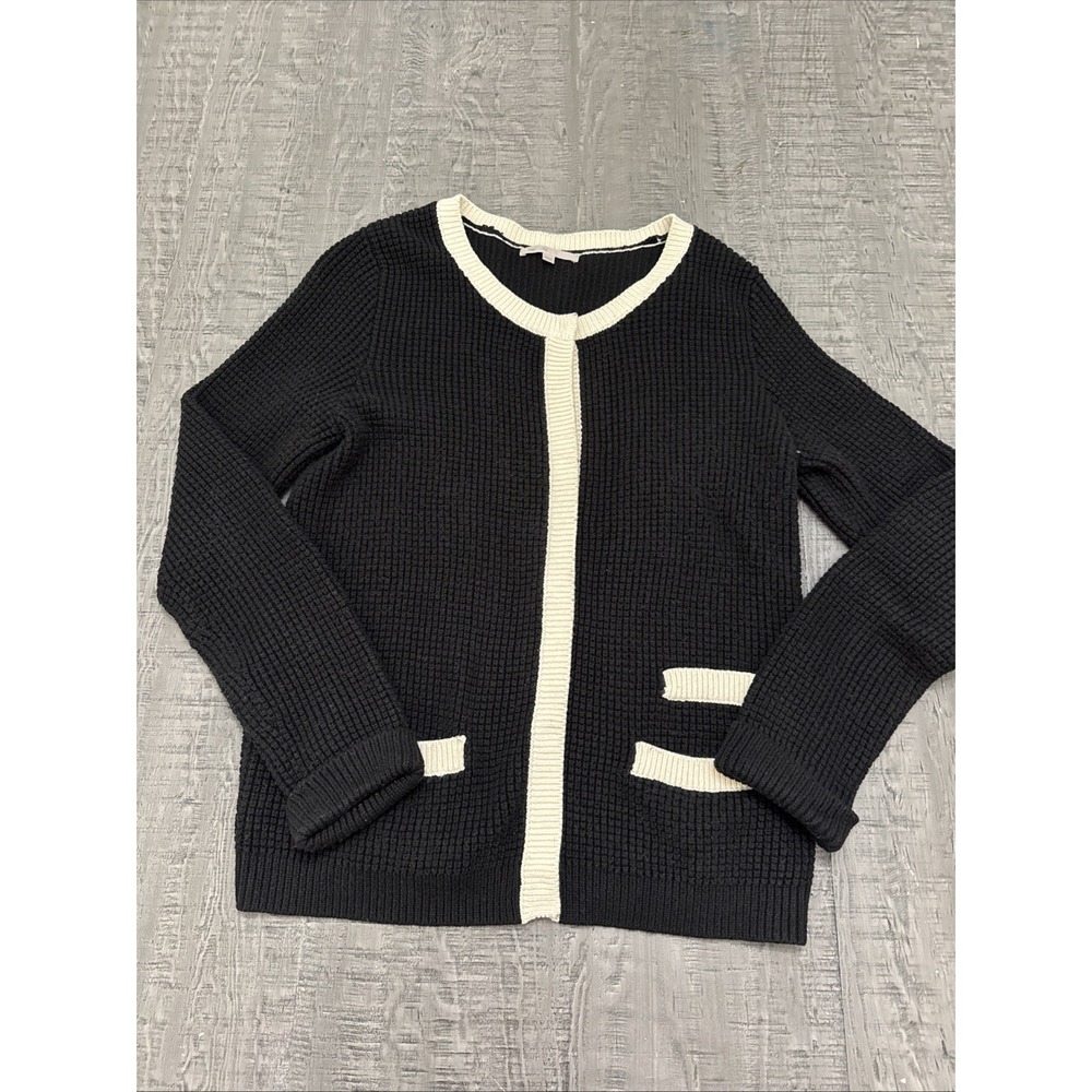 Gap Cardigan Wool Blend Bella Thermal True Black 2012 Retro Knit Versatile